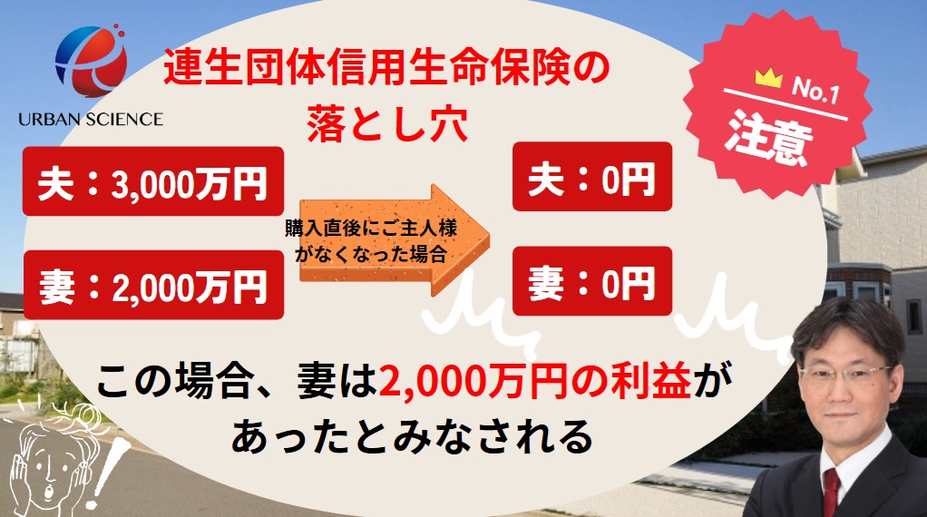 連生団体信用生命保険の落とし穴の図